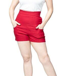 Plus Size High Waisted Caroline Shorts Steady Clothing Pinup Bombshell